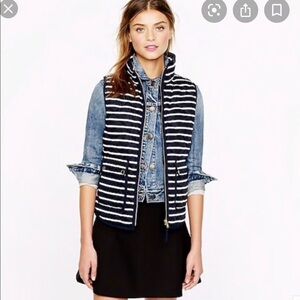 J Crew Striped Excursion Vest XS